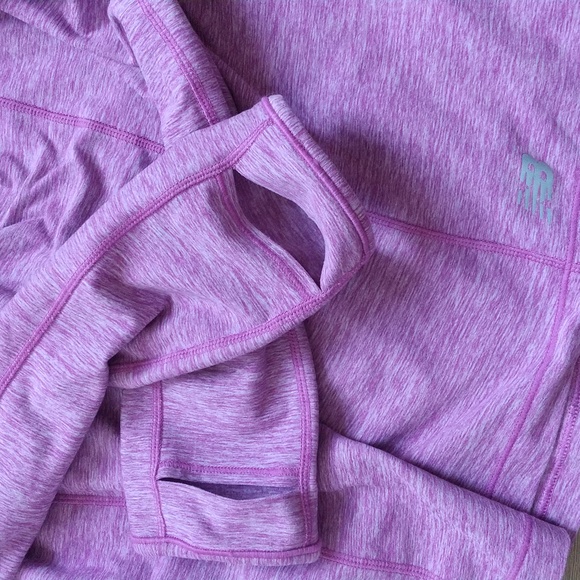 New Balance Half Zip Pullover Running Jacket Running Top Heathered Purple size M - Picture 4 of 8